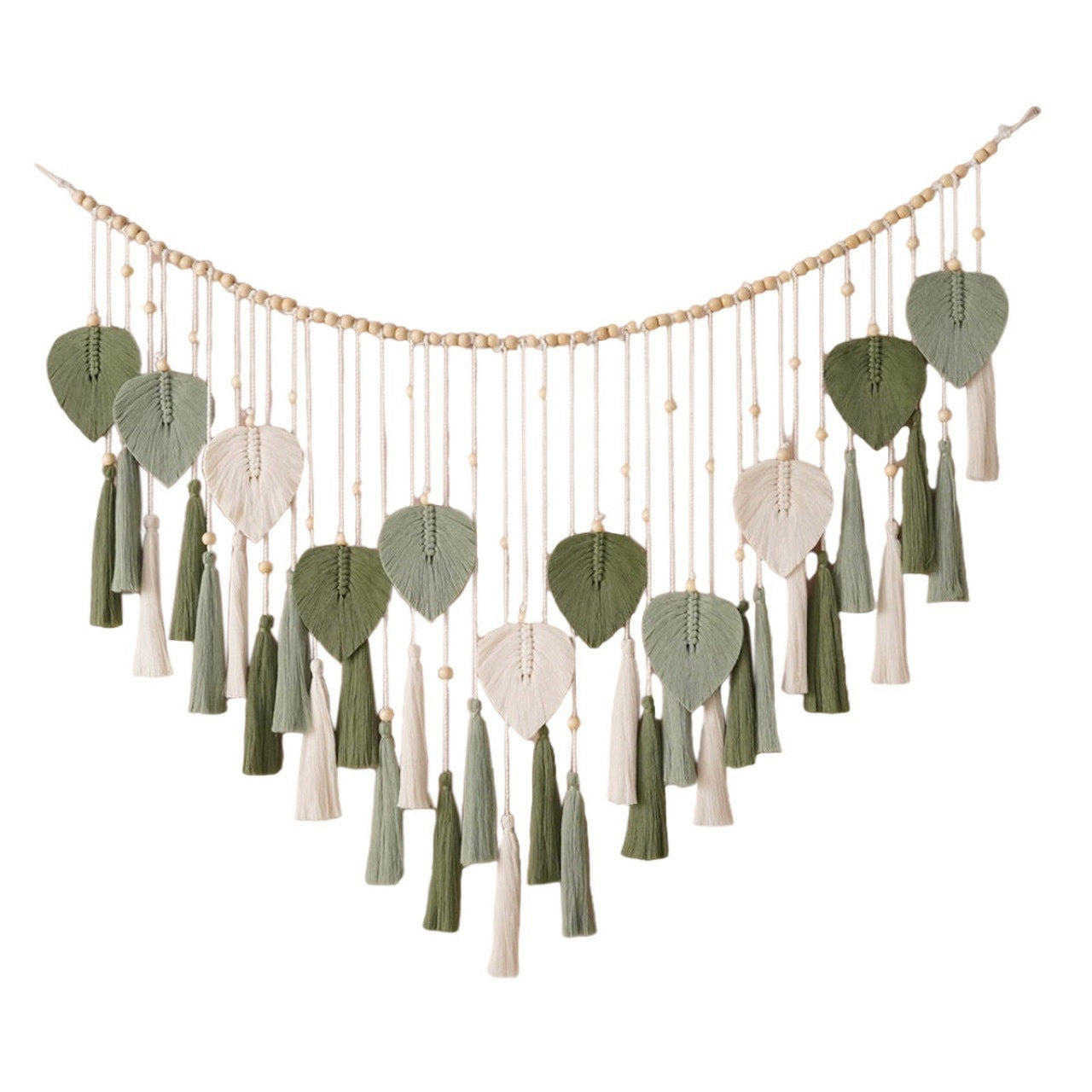 Bohemian Vintage Cotton Rope Leaf Wall Hanging Mediterranean Style