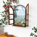 American Country Wooden Fake Window Landscape Wall Art 39x59cm