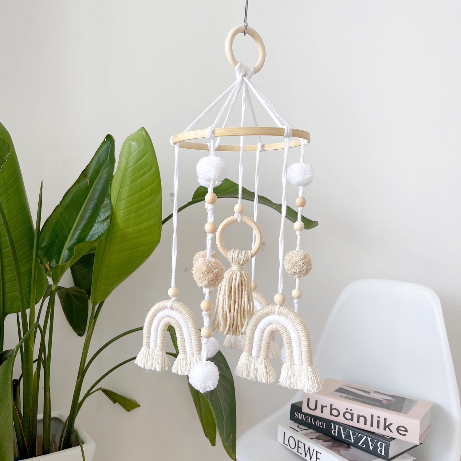 Nordic Rainbow Starry Sky Cotton Rope Hanging Mobile