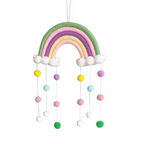 Nordic Rainbow Cloud Woven Wall Hanging Decor for Kids Room 25x50cm