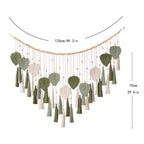 Bohemian Vintage Cotton Rope Leaf Wall Hanging Mediterranean Style