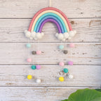 Nordic Rainbow Cloud Woven Wall Hanging Decor for Kids Room 25x50cm