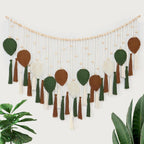 Bohemian Vintage Cotton Rope Leaf Wall Hanging Mediterranean Style