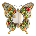 Nordic Style Wooden Animal Wall Mirror 31cm - 2D Retro Hanging Decor