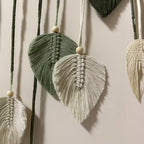 Bohemian Vintage Cotton Rope Leaf Wall Hanging Mediterranean Style