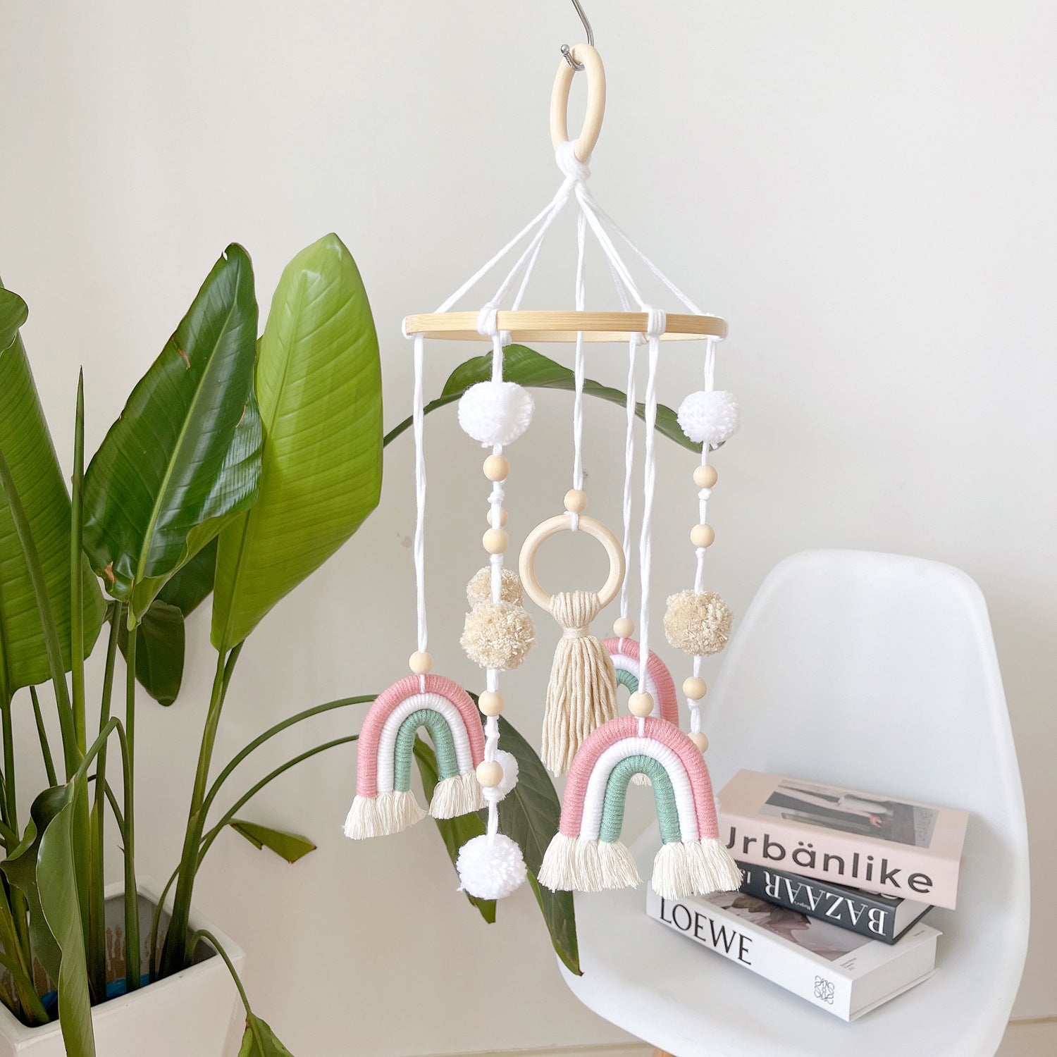 Nordic Rainbow Starry Sky Cotton Rope Hanging Mobile