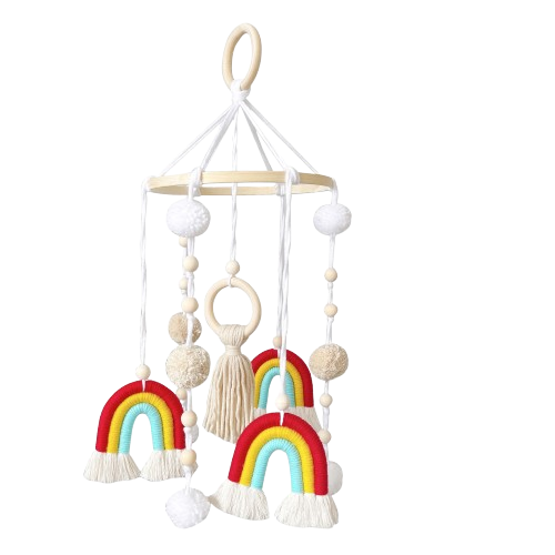 Nordic Rainbow Starry Sky Cotton Rope Hanging Mobile